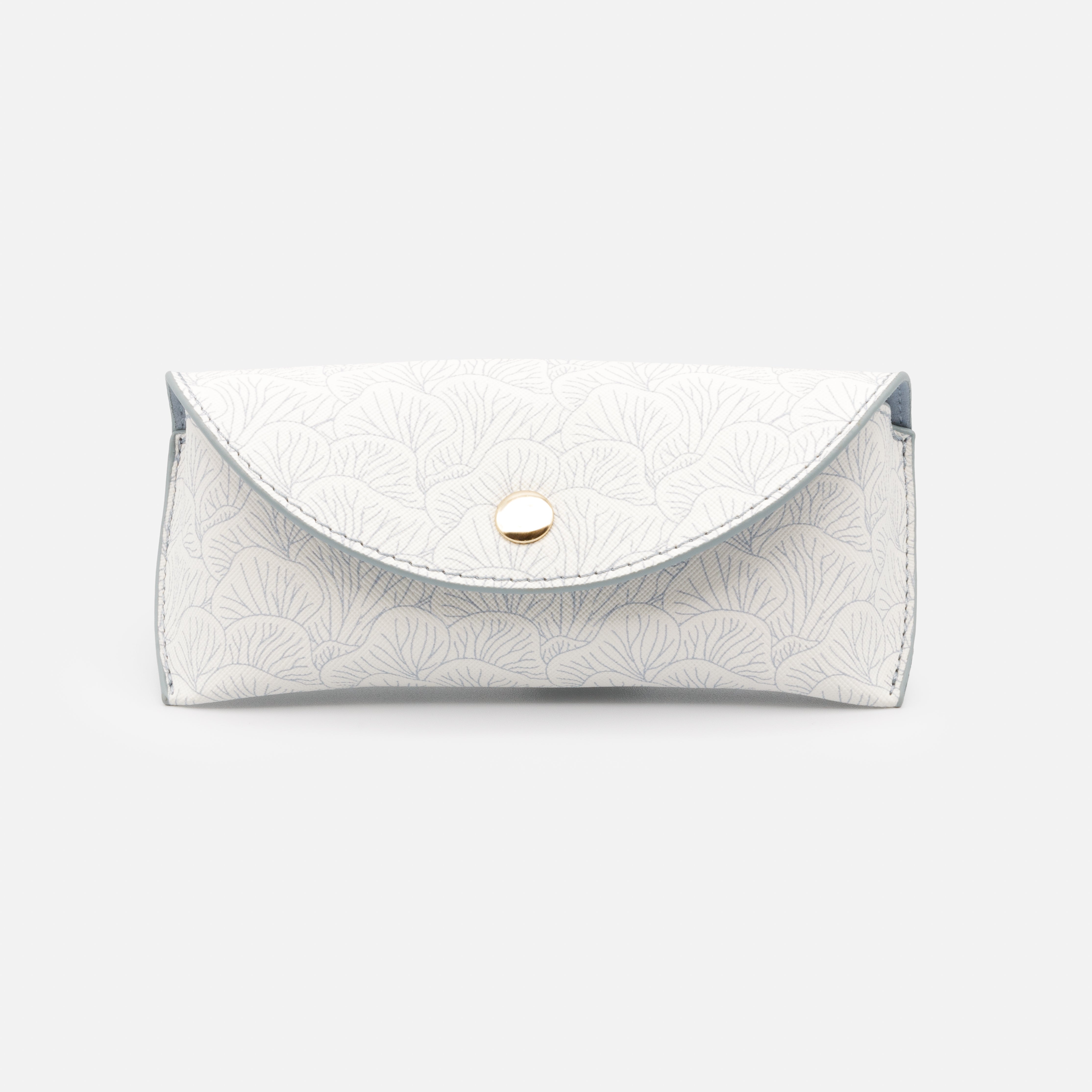 Soft sunglasses case with blue coral pattern
