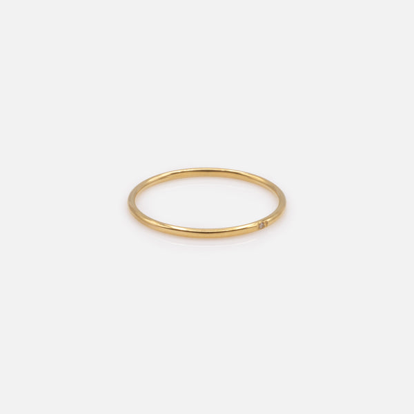 Load image into Gallery viewer, Fine gold-plated stainless steel ring with delicate cubic zirconia