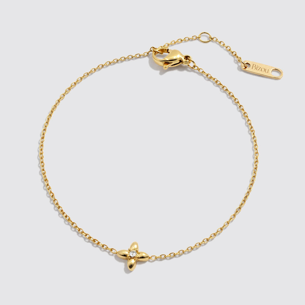 Bracelet doré en acier inoxydable avec étoile