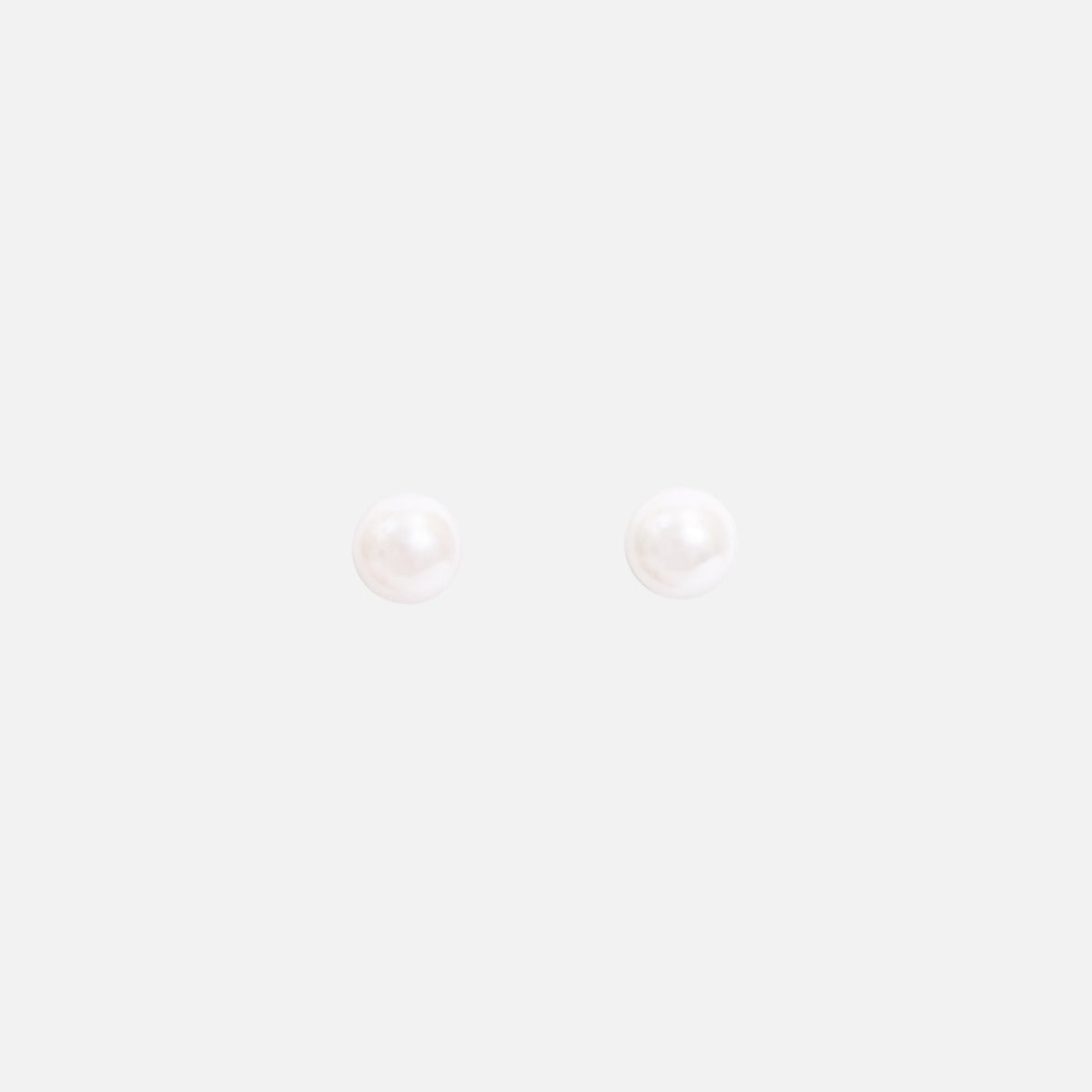 SS29406AR - 8mm Stainless Steel Pearl Earrings