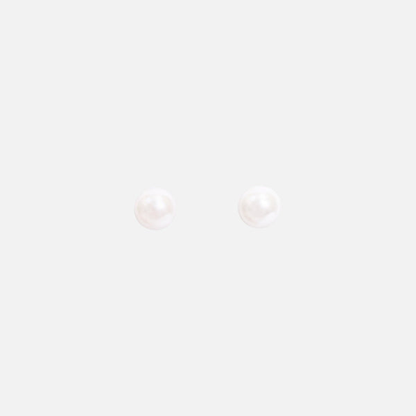 Load image into Gallery viewer, SS29406AR - 8mm Stainless Steel Pearl Earrings