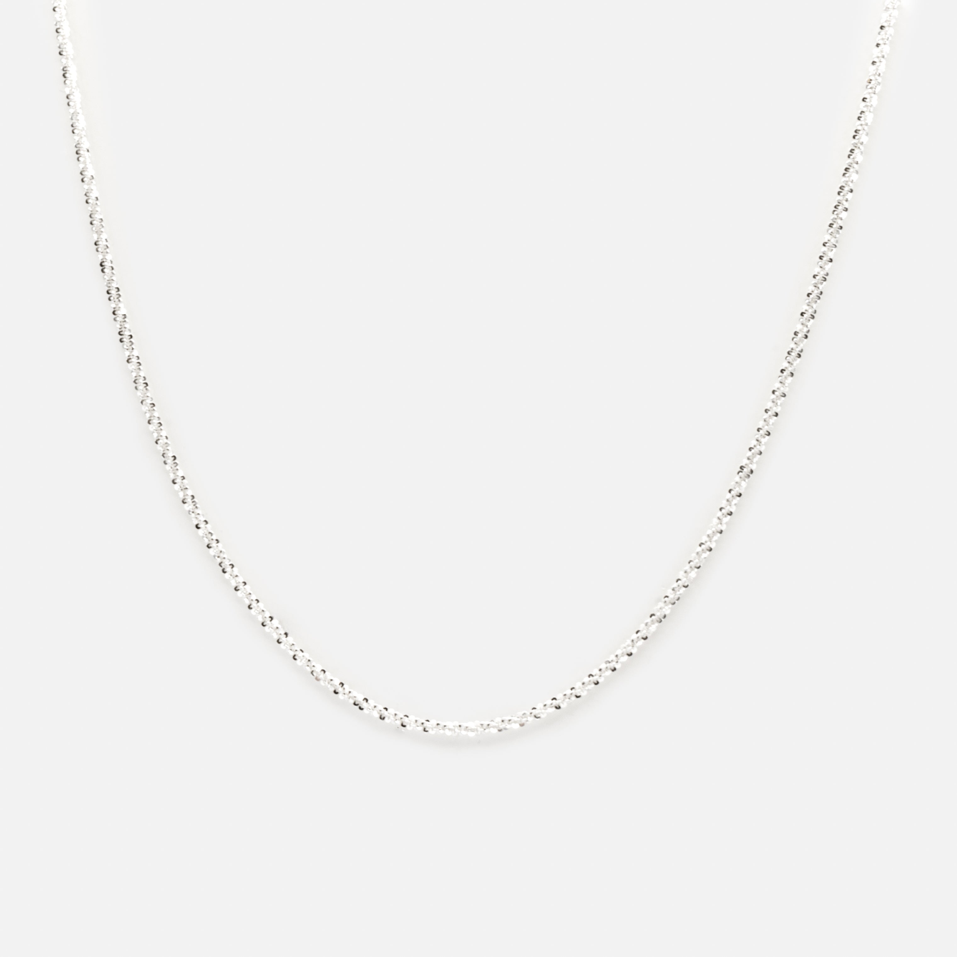 Sterling silver twisted chain necklace