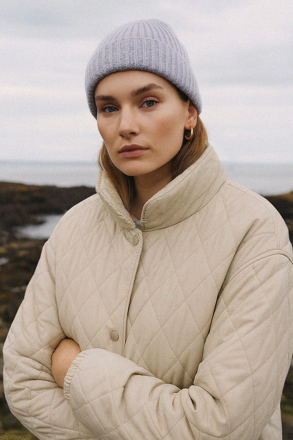 Lilac knitted toque
