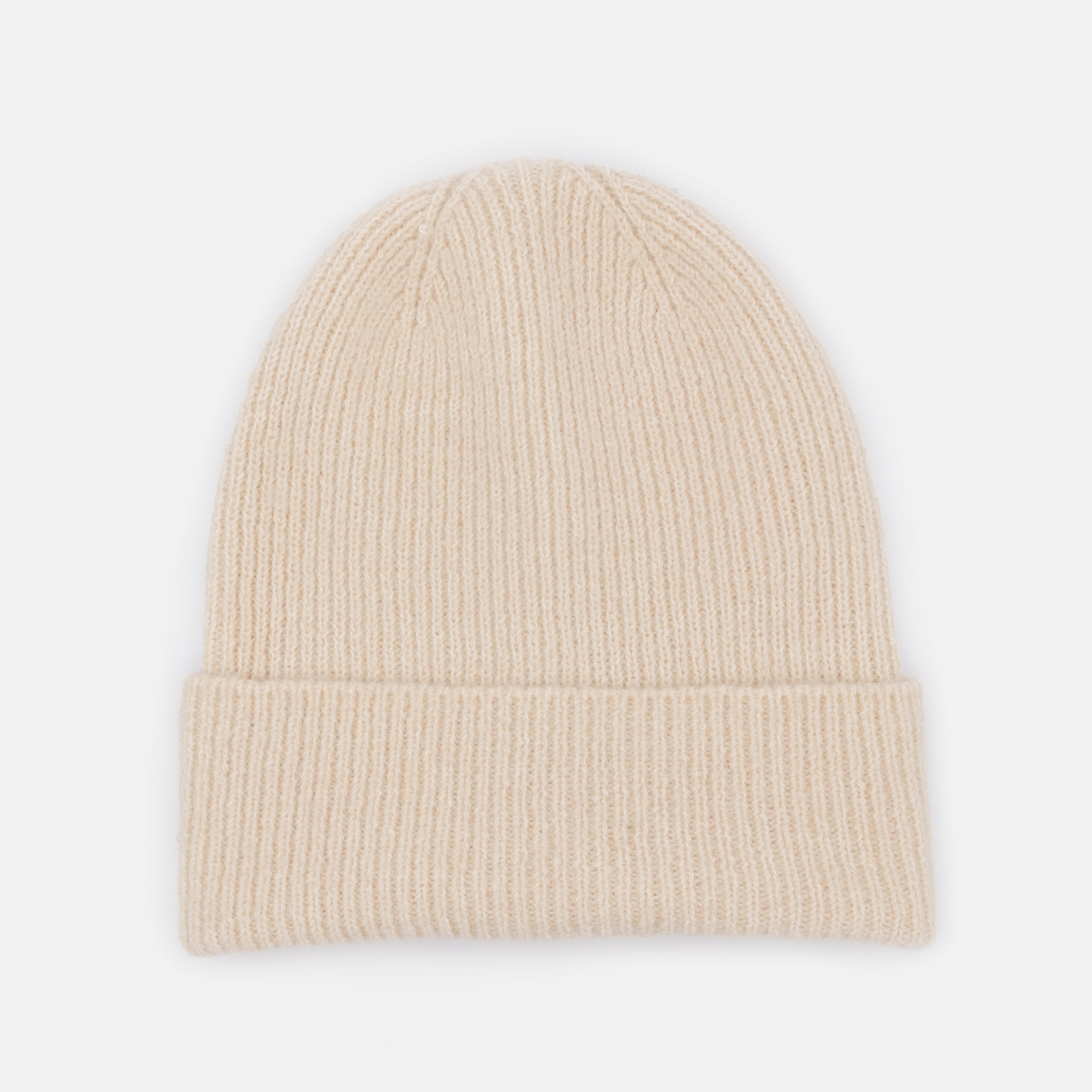 Ivory small-knit beanie