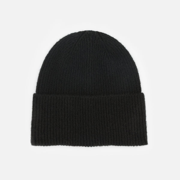 Charger l'image dans la galerie, Tuque noire en tricot à petites mailles