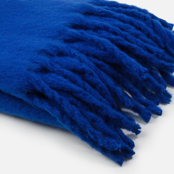 Charger l'image dans la galerie, Foulard douillet à franges bleu royal