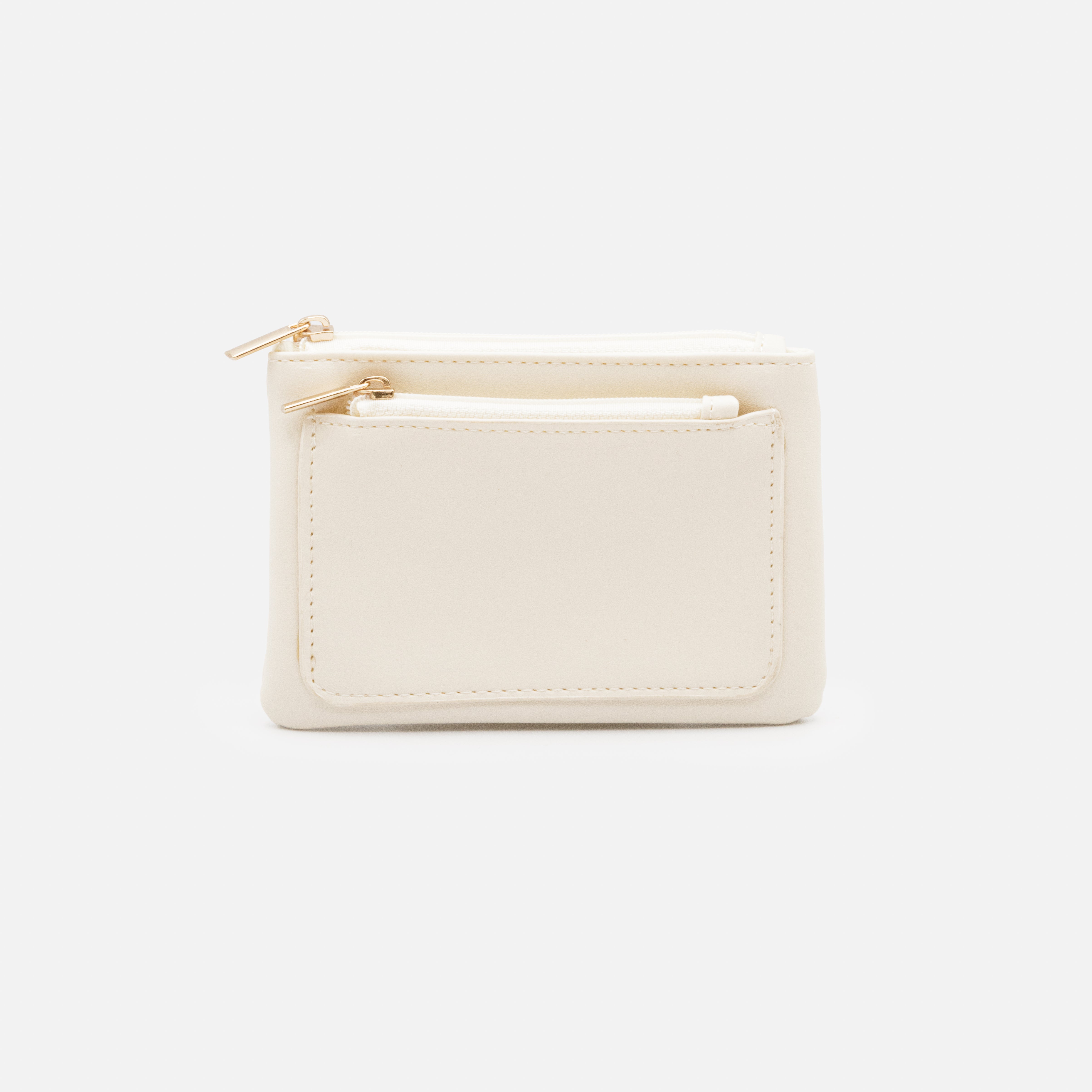Small ivory double pocket coin purse