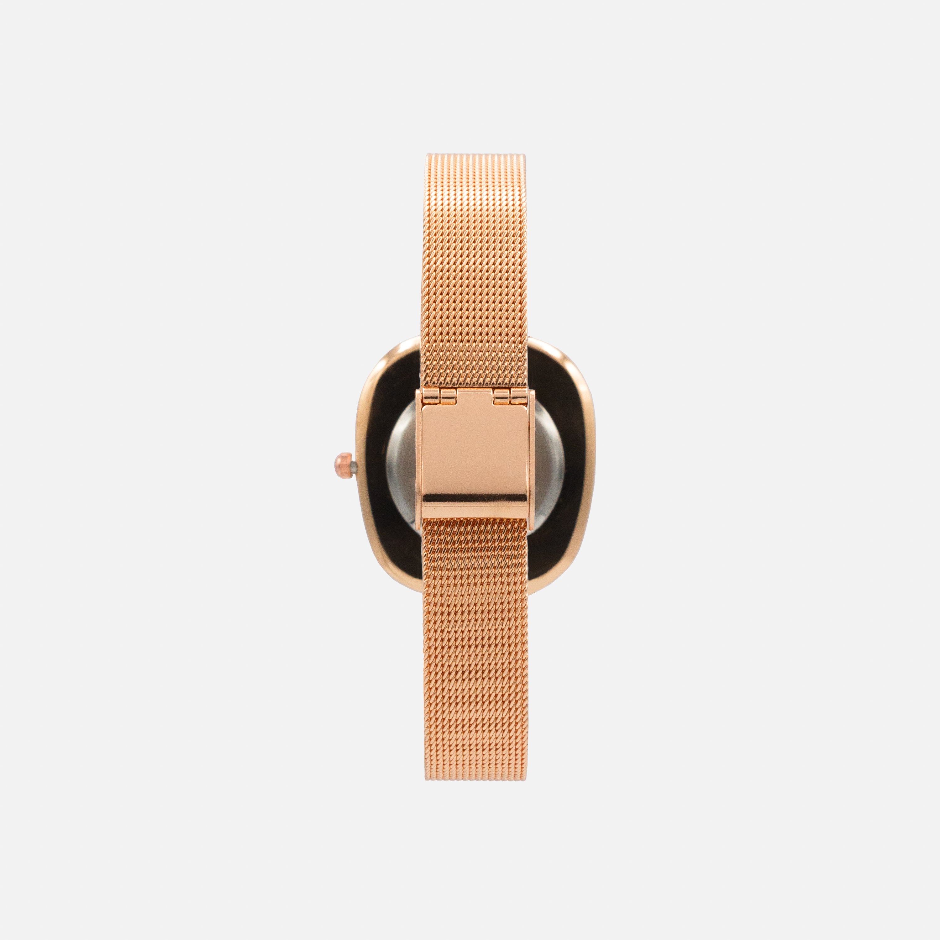 Montre rose doré en acier inoxydable