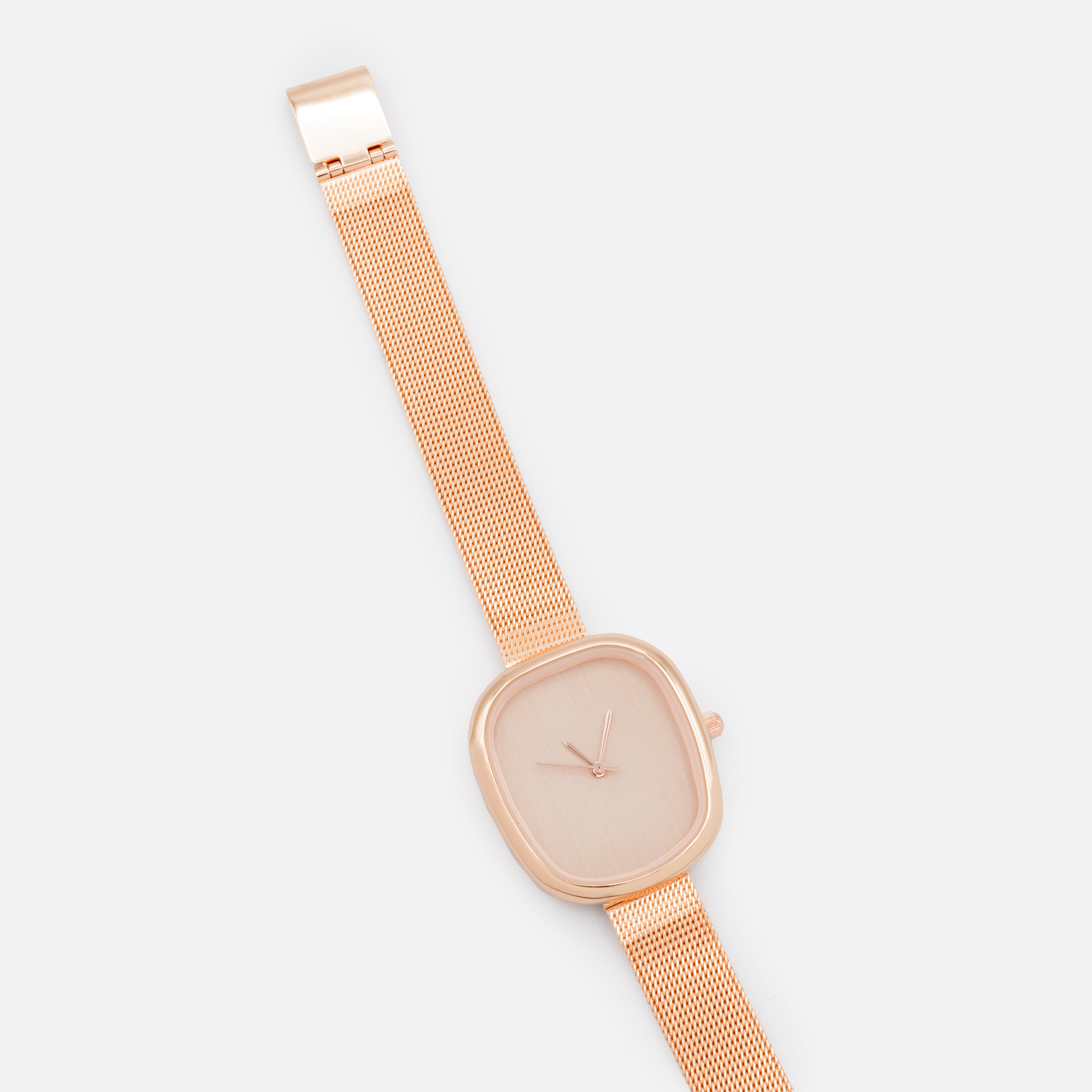 Montre rose doré en acier inoxydable