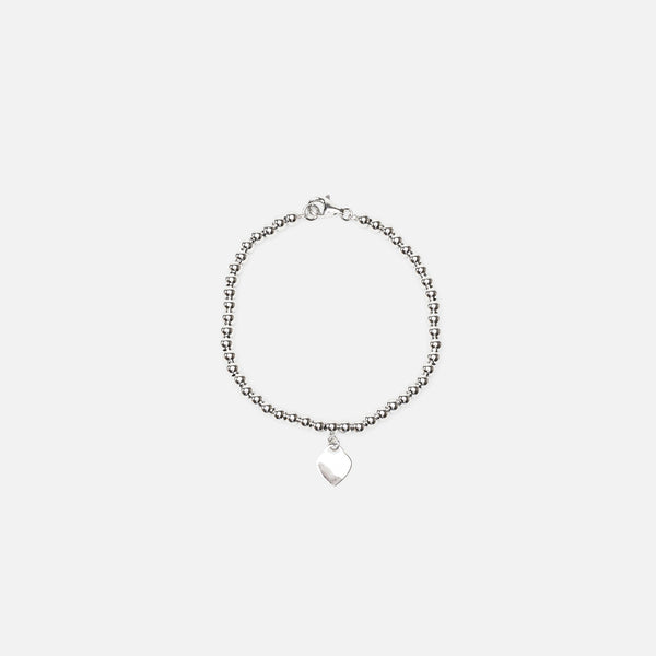 Load image into Gallery viewer, Sterling silver bracelet with heart charm