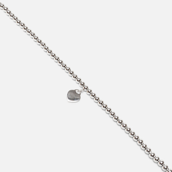 Load image into Gallery viewer, Sterling silver bracelet with heart charm