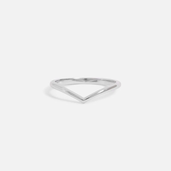 Charger l'image dans la galerie, Bague unie forme v argent sterling