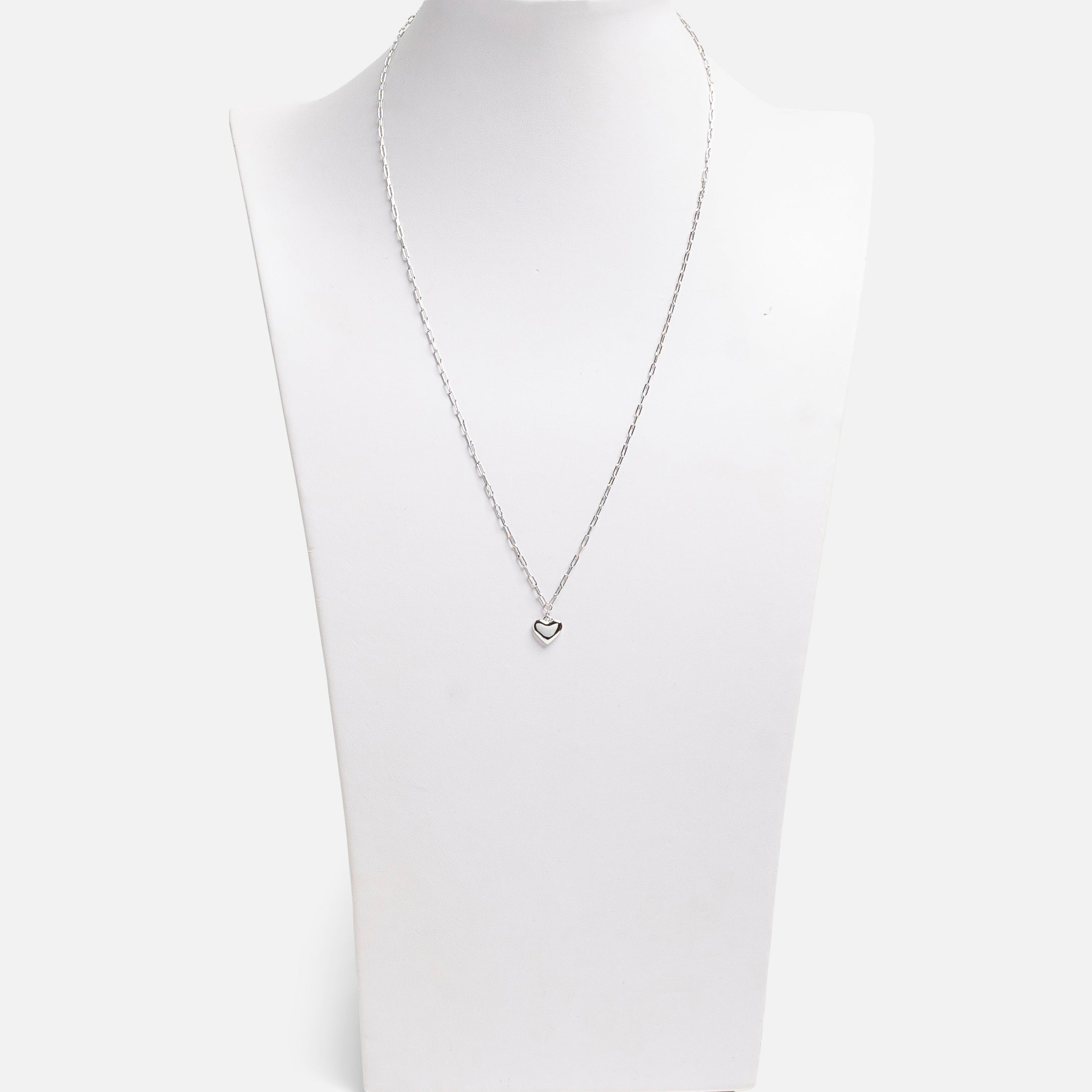 Sterling silver chain with heart charm