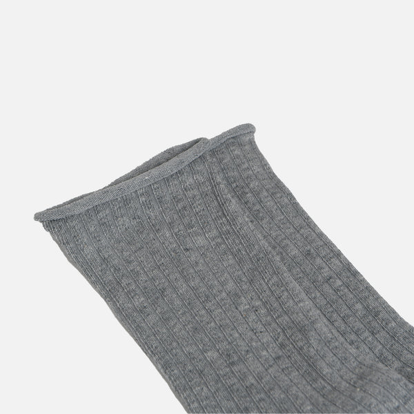 Load image into Gallery viewer, Ribbed grey socks