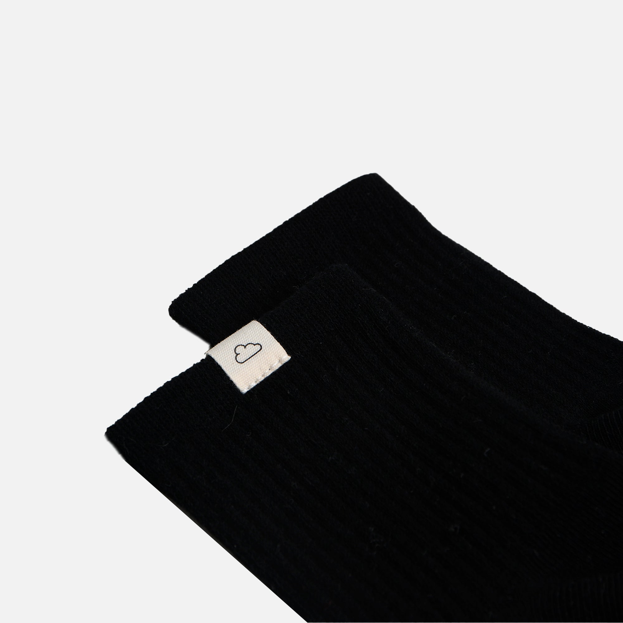 Black ankle socks with cloud label