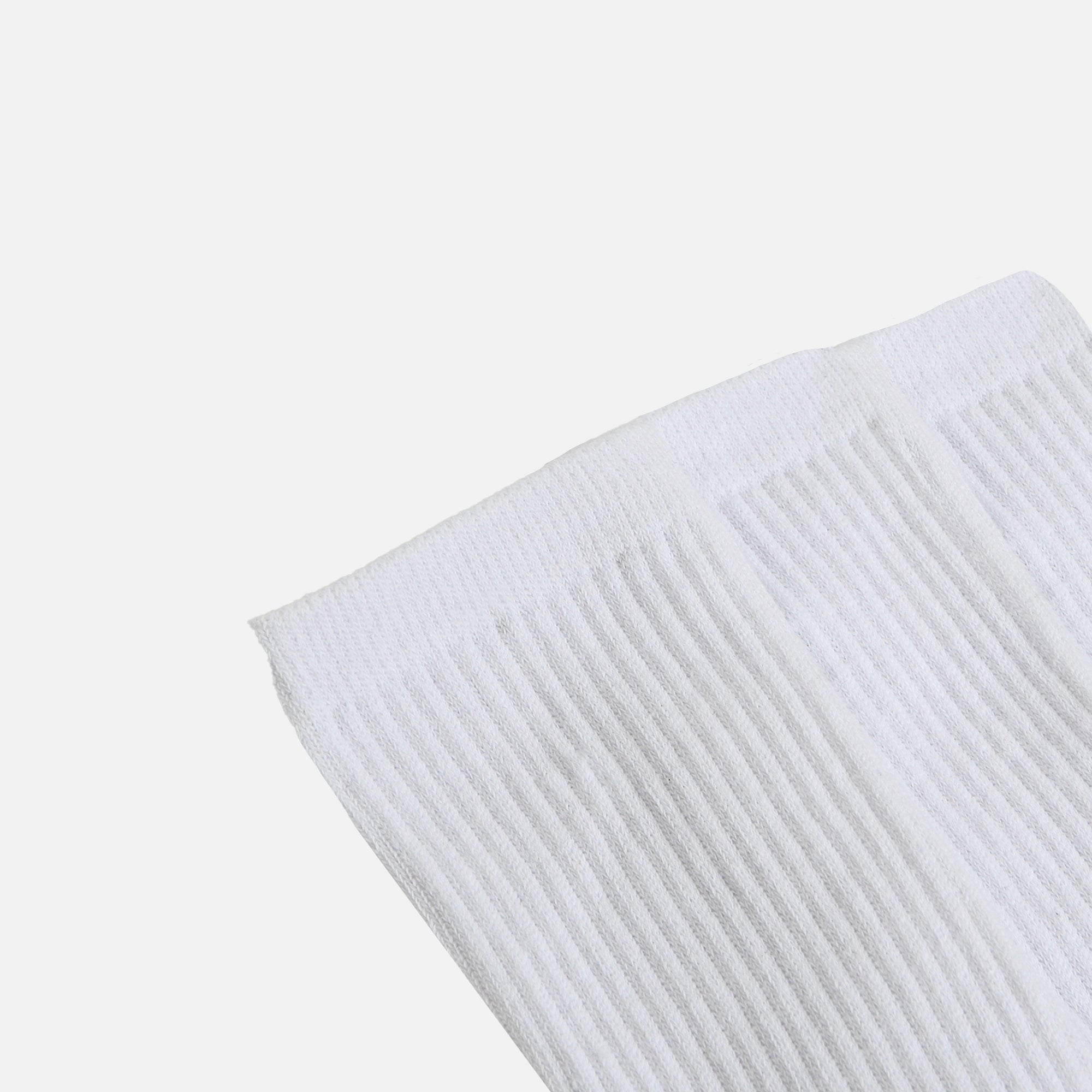 Bas blancs unis côtelés