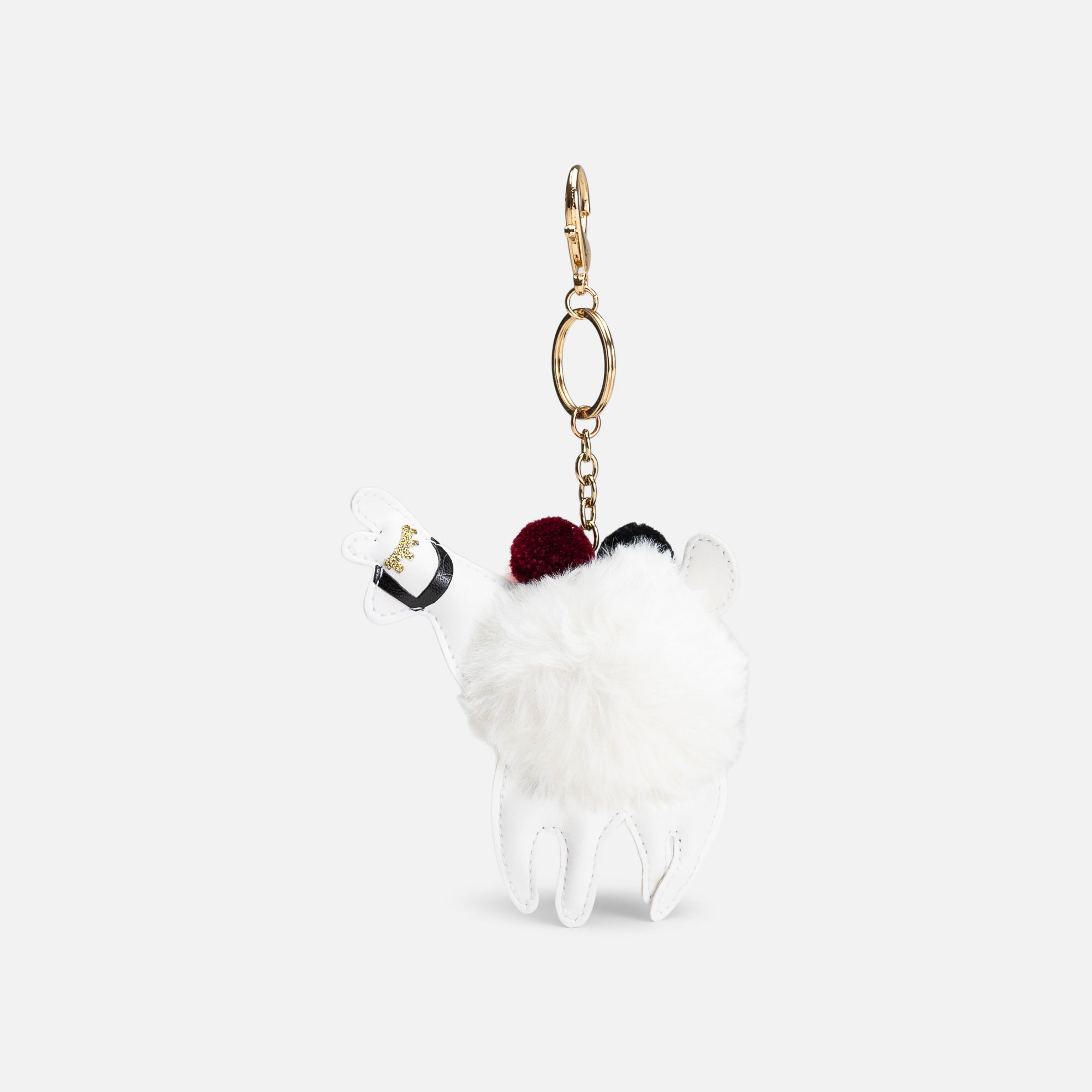 Ivory llama keychain