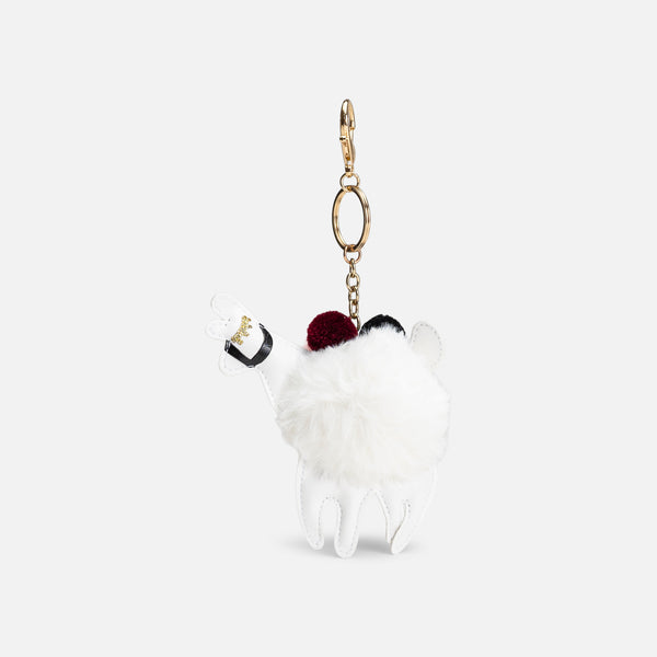Load image into Gallery viewer, Ivory llama keychain