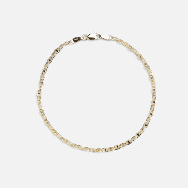 Load image into Gallery viewer, 10K yellow gold navy mesh bracelet