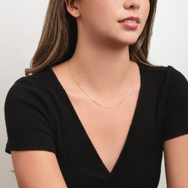 Charger l'image dans la galerie, Chaîne maille de blé 18 pouces or 10 carats