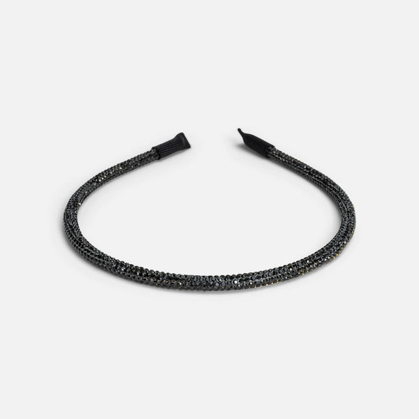 Charger l'image dans la galerie, Cerceau pour cheveux en petites pierres noires