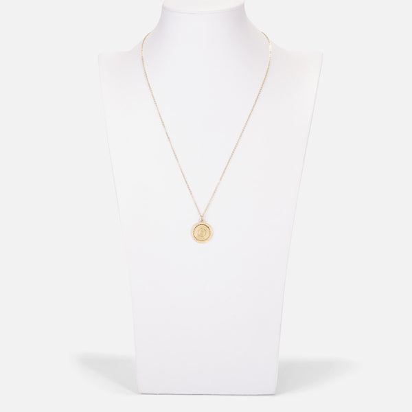 Charger l'image dans la galerie, Collier doré avec pendentif rosace en acier inoxydable