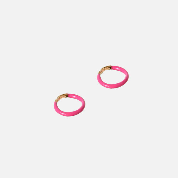 Charger l'image dans la galerie, Trio de boucles d’oreilles anneaux trois couleurs en acier inoxydable