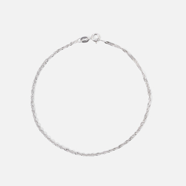 Load image into Gallery viewer, Sterling silver bracelet with twisted links