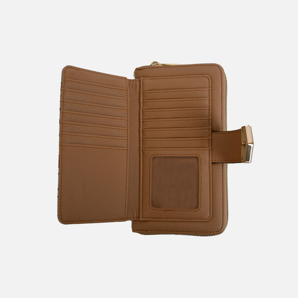 Load image into Gallery viewer, Beige wallet with floral card holder