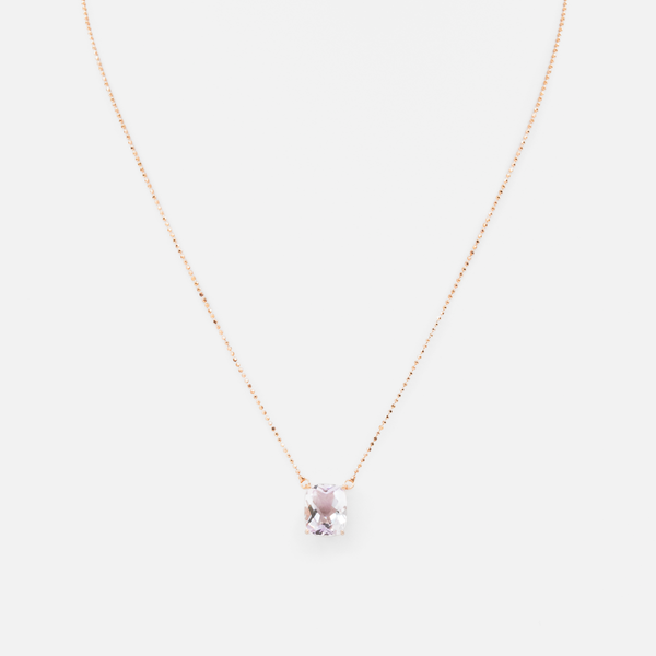 Load image into Gallery viewer, Rose gold chain with rectangle zirconia
