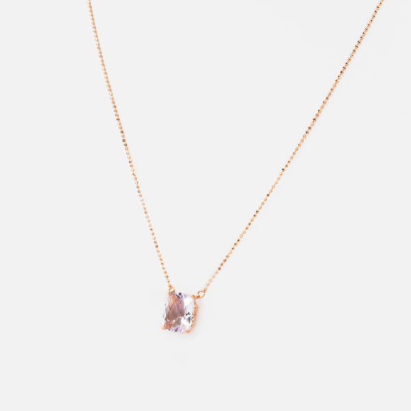 Load image into Gallery viewer, Rose gold chain with rectangle zirconia
