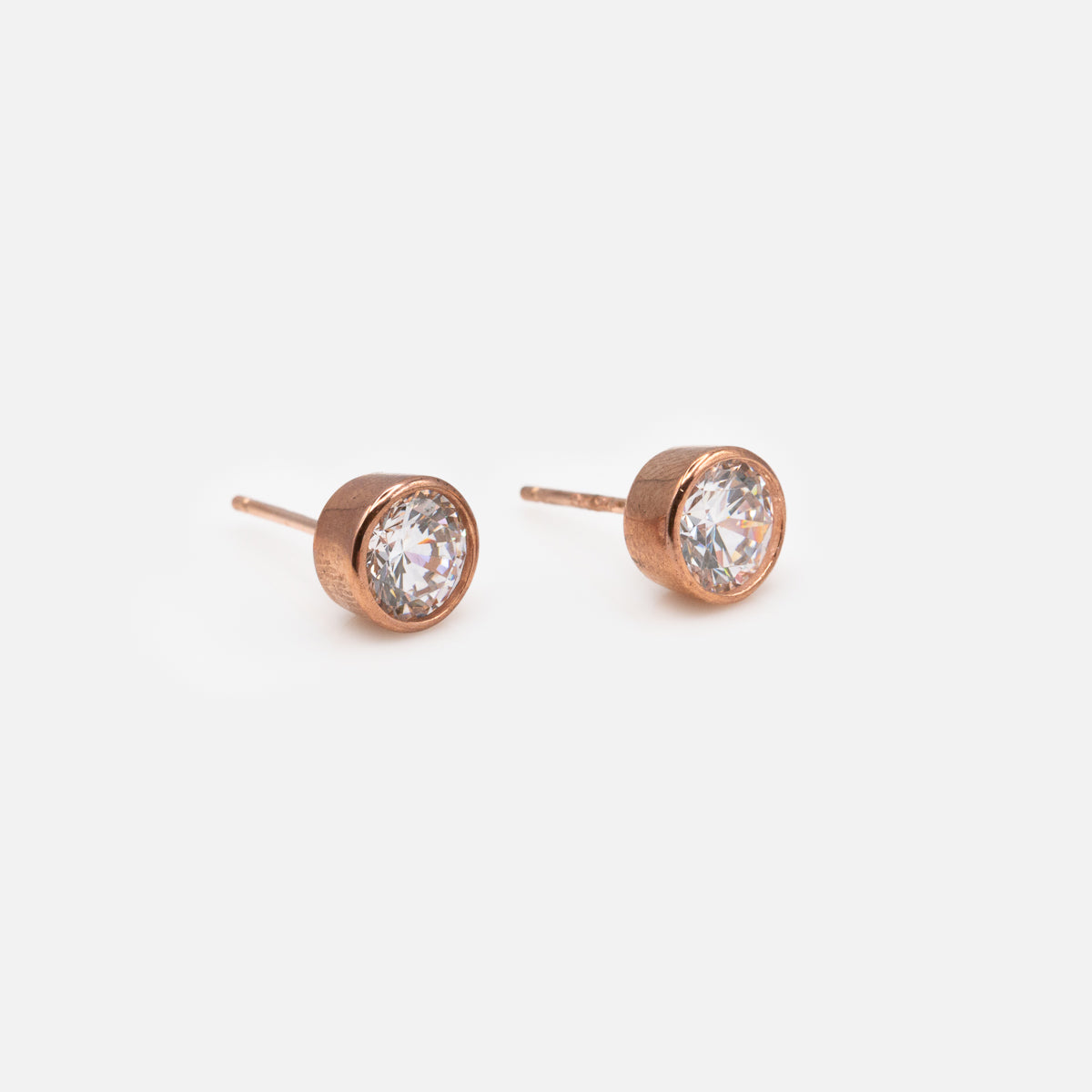 6mm cubic deals zirconia stud earrings