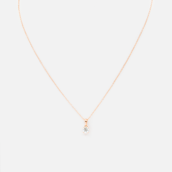 Load image into Gallery viewer, Rose gold necklace and earrings set in sterling silver
