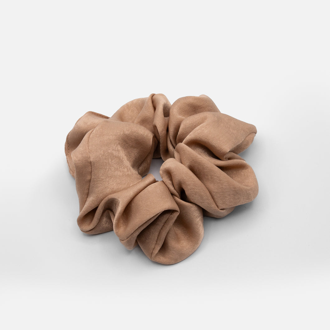 Plain beige scrunchie