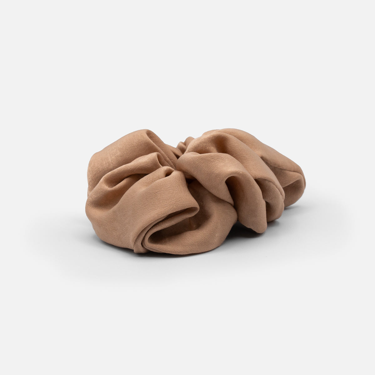 Plain beige scrunchie