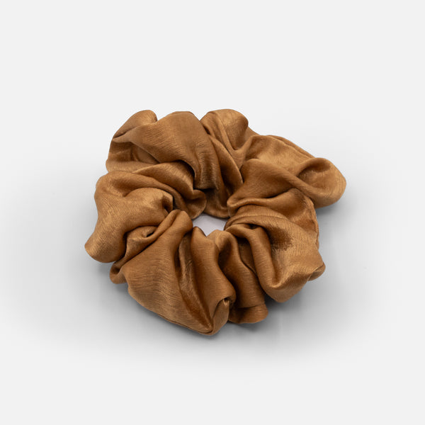 Load image into Gallery viewer, Plain brown scrunchie
