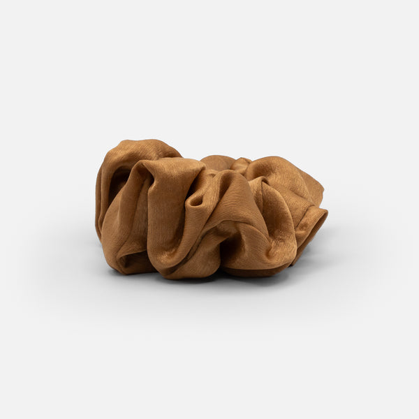 Load image into Gallery viewer, Plain brown scrunchie
