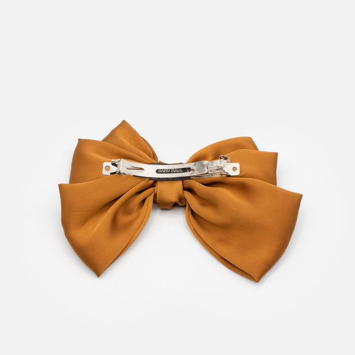 Caramel bow hair clip