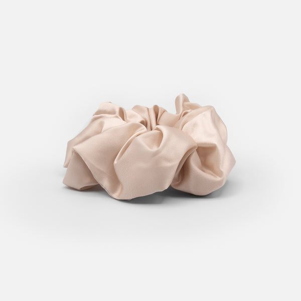 Load image into Gallery viewer, Pink satin scrunchie
