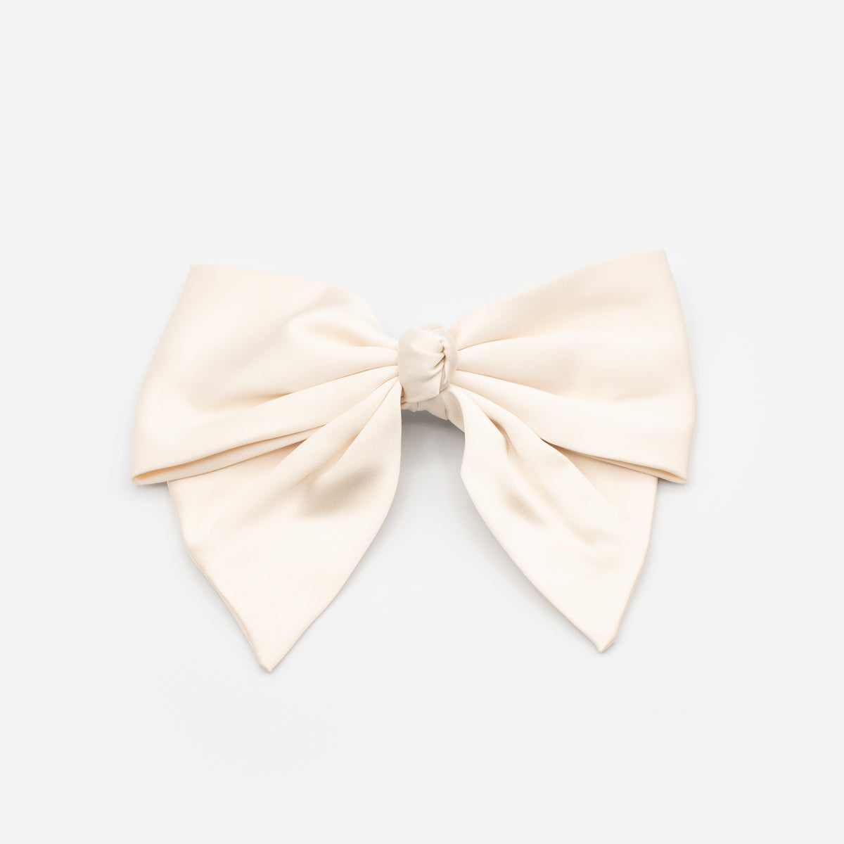 White satin hair clip