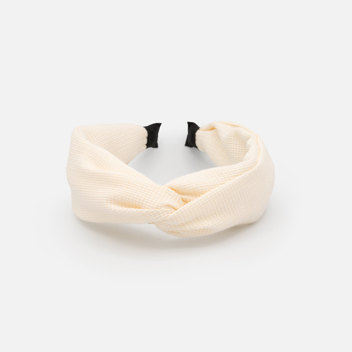 Bandeau pour cheveux blanc avec noeud