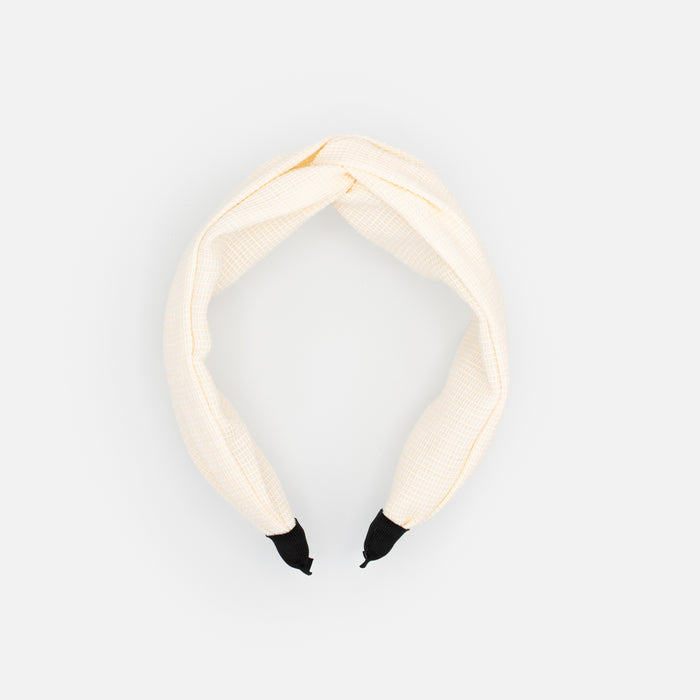 White hairband with bow