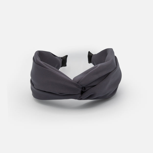 Load image into Gallery viewer, Grey headband with pleated bow
