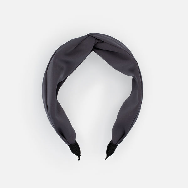 Load image into Gallery viewer, Grey headband with pleated bow
