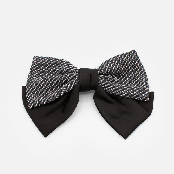 Load image into Gallery viewer, Black double bow hair clip
