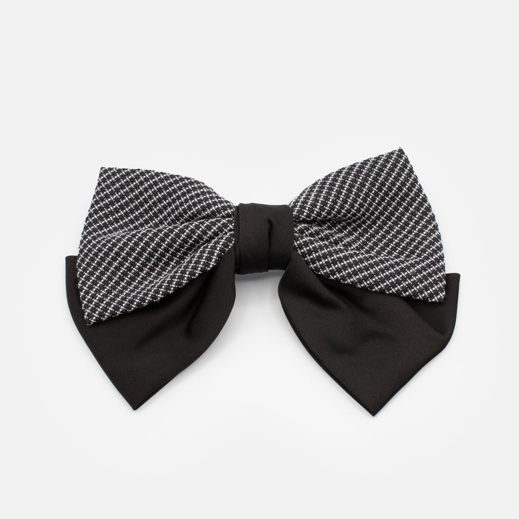 Black double bow hair clip