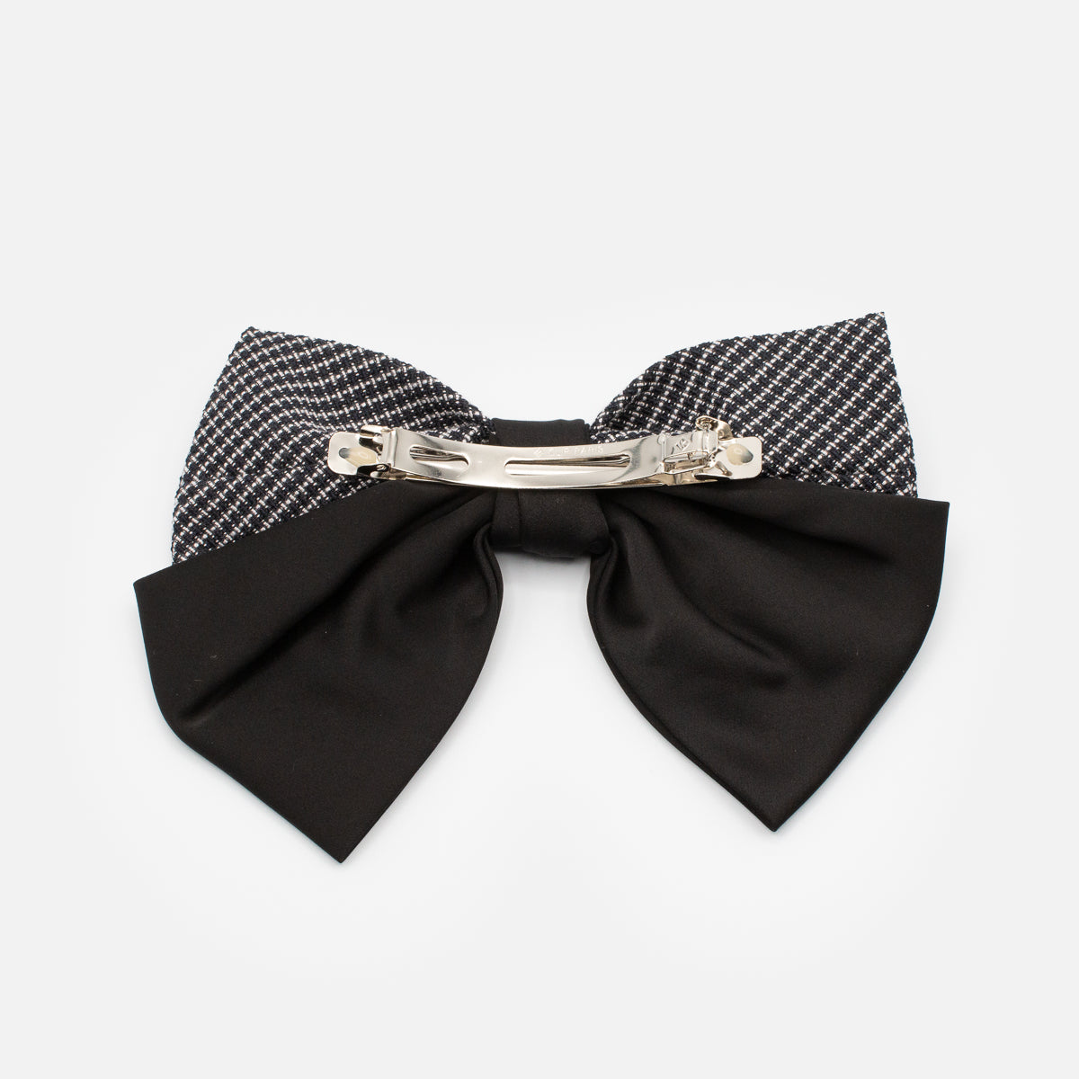 Black double bow hair clip