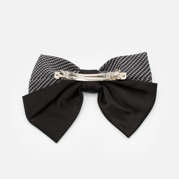 Load image into Gallery viewer, Black double bow hair clip
