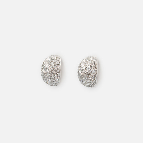 Load image into Gallery viewer, 15mm stud earrings in sterling silver with stones
