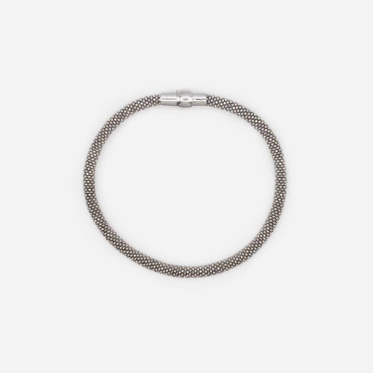 Sterling silver bracelet with rope mesh